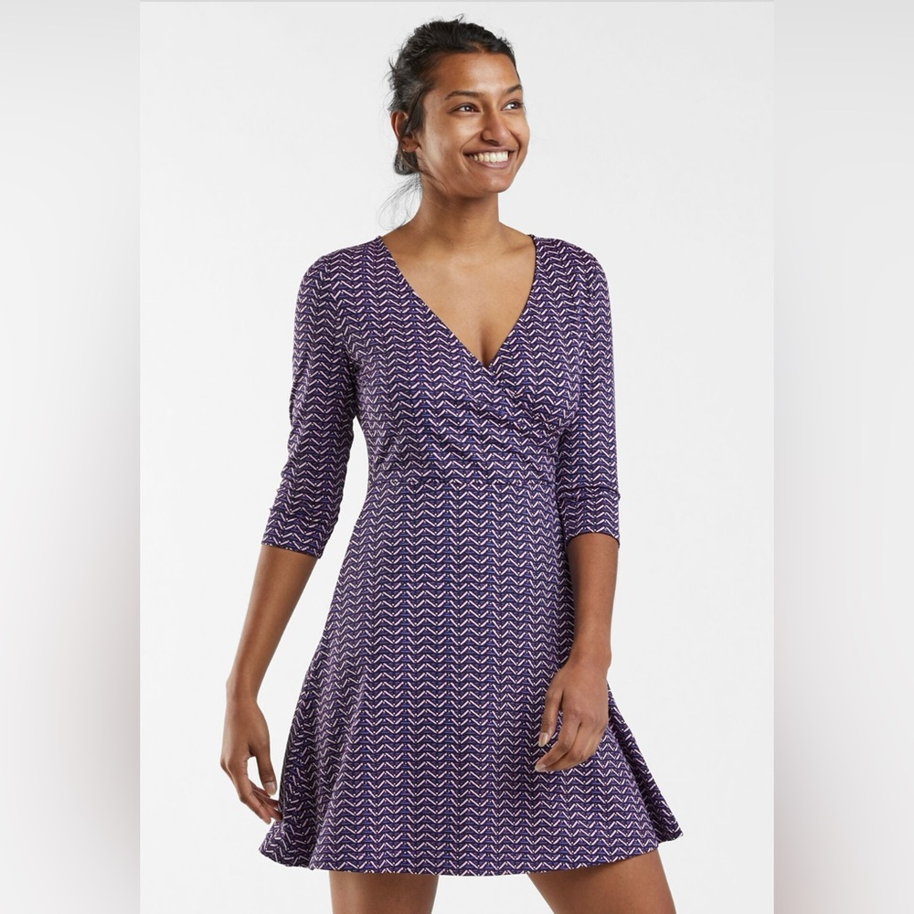 Title Nine Wrapper’s Delight Dress faux wrap gorpcore athleisure